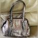 Coach Bags | Authentic Coach Julia Mini / Small Metallic Gunmetal Silver Metallic Bag | Color: Silver | Size: 8.5x7