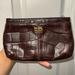 Coach Bags | Coach Madison Brown Embossed Crocodile Leather Wristlet | Color: Brown | Size: Os