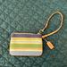 Coach Bags | Coach Blue & Green Striped Zipper Wallet | Color: Blue/Green | Size: Os