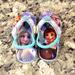 Disney Shoes | Disney Frozen Light Up Toddler Flip Flops 7/8 | Color: Blue/Purple | Size: Toddler 7/8