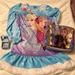Disney Pajamas | Disney Frozen Bundle Blue Nightgown Girls Sz 8, 2 Necklaces, + New Lunch Bag | Color: Blue | Size: 8g