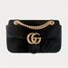 Gucci Bags | Gucci Mini Black Velvet Gg Marmont Shoulder Bag | Color: Black | Size: Os