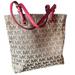 Michael Kors Bags | Michael Kors Tan And Red Large Canvas Tote | Color: Brown/Red/Tan | Size: Os