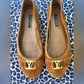 Louis Vuitton Shoes | Louis Vuitton Suede Moccasins | Color: Brown/Orange | Size: 6