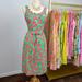 Lilly Pulitzer Dresses | "The Lilly" Lilly Pulitzer Coral & Green Butterfly Dress With Belt Vintage Sz 8 | Color: Green | Size: S