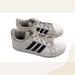 Adidas Shoes | Adidas Grand Girls White/Black Shoes Size 12 Classic Low Top Adidas | Color: White | Size: 12g