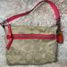 Coach Bags | Coach Poppi Perry Metallic Outline Shoulder Bag In Tan/Coral | Color: Orange/Pink/Tan/Yellow | Size: Os