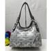 Coach Bags | Coach Madison Signature Gray Canvas Leather Trim 3 Compartment Shoulder Bag | Color: Gray/White | Size: Os