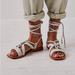 Free People Shoes | Free People Linden Wrap Sandals | Color: Gray/Purple | Size: 6.5