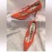 Gucci Shoes | Gucci Bright Orange Virginia Cotton Lace Pumps With Crystal Buckle Nib Size 38 | Color: Orange | Size: 38/8