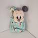 Disney Toys | Disney Parks Baby Mickey Mouse In A Pouch Blanket Plush Doll Euc | Color: Blue/Gray | Size: Osbb