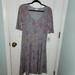 Lularoe Dresses | Lularoe Gray Floral Nicole Dress 2xl | Color: Gray/Purple | Size: 2x