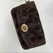 Coach Bags | Coach Ny Rare Legacy Embossed Suede Capacity Wristlet Espresso Dark Brown | Color: Brown/Gold | Size: Os