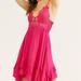 Free People Dresses | Free People Fp One Adella Slip Mini Dress Fuchsia Smocked Xs | Color: Pink | Size: Xs