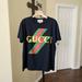 Gucci Shirts | Gucci Lightening Bolt/Logo T-Shirt Size S Unisex | Color: Green/Red/Yellow | Size: S