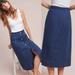 Anthropologie Skirts | Anthropologie Akemi And Kin Brand Button Front Midi Skirt Pockets Fits Like A 4 | Color: Blue | Size: 4