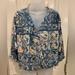 Anthropologie Tops | Anthro Maeve Gianna Printed Wrap Top. Sz Small | Color: Blue/Cream | Size: S