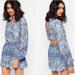 Free People Dresses | Free People Silver Sun Printed Dress Small | Color: Blue | Size: S