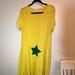 Lularoe Dresses | Lularoe Carly Dress Designed Into A Sneetches (Dr Seuss) Halloween Costume | Color: Green/Yellow | Size: L