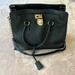 Michael Kors Bags | Michael Kors Large Saffiano Leather Hamilton Satchel Tote Handbag Black | Color: Black/Gold | Size: Os