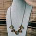 J. Crew Jewelry | J Crew Brand Signed Teardrop Faceted Golden Honey Acrylic Statement Necklace | Color: Blue | Size: See Description