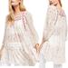 Free People Tops | Free People Dance Magic Embroidered Tunic Top Sz Xs | Color: Pink/White | Size: Xs