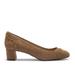 Tory Burch Shoes | $350 Tory Burch Colt Suede Covered Studs Block Heel Pump Slip River Rock 7 (M39) | Color: Brown | Size: 7