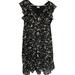 Converse Dresses | Converse One Star Women's Black White Floral Short Sleeve Knee Length Dress Larg | Color: Black | Size: L