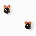 Kate Spade Jewelry | Disney X Kate Spade New York Minnie Studs Nwt With Dust Bag | Color: Black/Red | Size: Os
