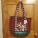 Disney Bags | New Walt Disney World Park Christmas Mickey & Minnie Mouse Large Zip Tote Bag | Color: Green/Red | Size: Os