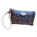 Coach Bags | Coach Monogram Pebble Leatherzipper Coin Cards Wallet Wristlet Bag. | Color: Black/Cream | Size: Os