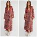 Free People Dresses | Free People Cassis Printed Chiffon Dress | Color: Blue/Red | Size: Xs