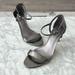 Michael Kors Shoes | Michael Kors Metallic Snakeskin Strappy Heeled Stiletto Sandal, Size 8.5 | Color: Gray/Silver | Size: 8.5