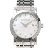 Burberry Jewelry | Burberry Heritage 28mm Steel Mother Of Pearl Diamond Dial Quartz Watch Bu1370 | Color: Silver | Size: Os