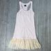 Free People Dresses | Free People Intimately Lace Ruffle Slip Tank Mini Dress Razor Boho Light Pink M | Color: Cream/Pink | Size: M