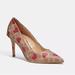 Coach Shoes | Coach Waverly Pump With Heart Print Size 9.5 | Color: Red/Tan | Size: 9.5