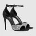 Gucci Shoes | Gucci High Heel Sandals With Crystals Size 39 | Color: Black/Silver | Size: 9