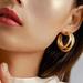 Anthropologie Jewelry | Anthropologie Lauryn Gold Plated Chunky Three Layer Triple Hoop Earrings | Color: Gold | Size: Os