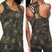 Athleta Tops | Athleta Limitless Green Camo Keyhole Tank Top Women's Size Large | Color: Green | Size: L