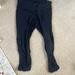 Lululemon Athletica Pants & Jumpsuits | Black Cropped Lululemon Leggings, Size 4 With Ruching At Bottom | Color: Black | Size: 4