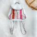 Kate Spade Bags | Kate Spade Leila Striped Canvas Pebble Leather Medium Flap Shoulder Backpack | Color: Pink/White | Size: Os