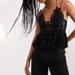 Free People Tops | Free People Adella Cami Black Lace Ruffled Tank Top M | Color: Black | Size: M