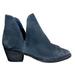 Free People Shoes | Free People Charm Double V Blue Suede Ankle Bootie Women's Size 37 & 39.5 | Color: Blue | Size: Various