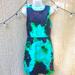 J. Crew Dresses | J. Crew Sleeveless Floral Shift Sheath Dress Sz 6 | Color: Blue/Green | Size: M