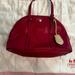 Coach Bags | Coach Red Peyton Signature Cora Domed Satchel Handbag Purse | Color: Red | Size: Os