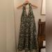 J. Crew Dresses | Beautiful Green And White Spotted Midi Halter Dress. | Color: Green/White | Size: 6