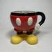 Disney Dining | Disney Parks Mickey Mouse Bottom Pants Ceramic Coffee Tea Mug Cup With Arm | Color: Red/White/Yellow | Size: Os