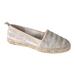 Kate Spade Shoes | Kate Spade Ny Lilliad Silver Glitter Stripe Slip On Espadrilles | Color: Silver/Tan | Size: 9
