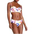 Kate Spade Swim | Kate Spade Summer Floral Smocked Underwire Bralette Bikini Top 2 Pieces Size L/G | Color: White | Size: L