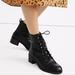 Madewell Shoes | Madewell The Patti Leather Lace-Up Combat Boot | Color: Black | Size: 7
